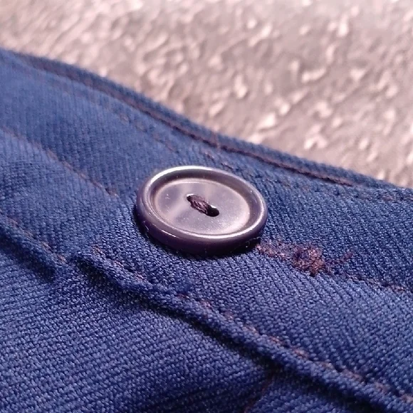 Vintage 90s Women's Blue Wide Leg Pants - Picture 7 of 8